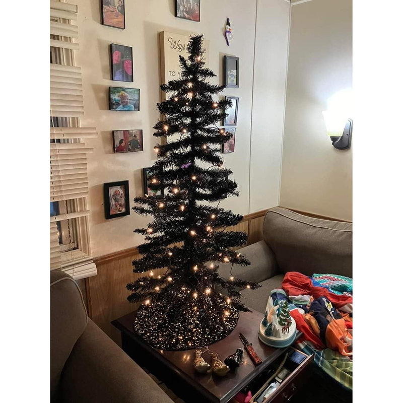 4 foot black christmas tree discount
